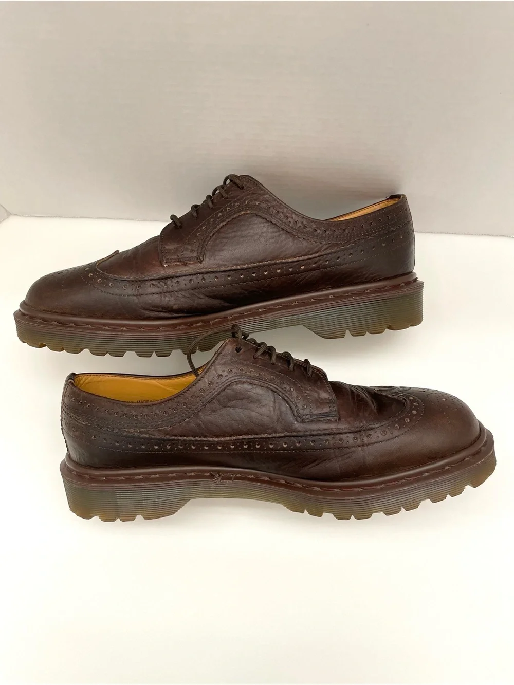 Vintage Dr Martens Wingtip Brogue Shoe Mens US 11 Brown Leather Oxford England